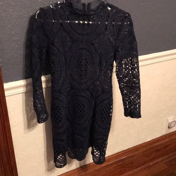 Dresses & Skirts - Navy crochet lace dress